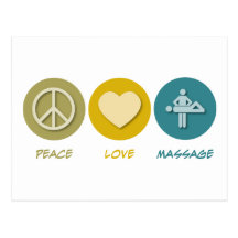 Peace Love Massage Postcards