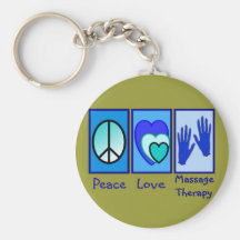 Peace, Love, Massage Therapy Gifts Key Chains