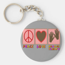 Peace, Love, Massage Therapy Key Chain