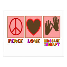 Peace, Love, Massage Therapy Post Cards