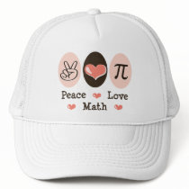 Peace Love Math Cap Hat