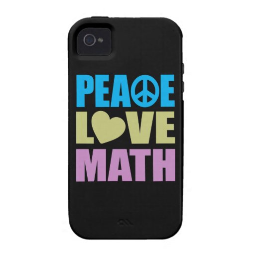 Peace Love Math Case For The iPhone 4