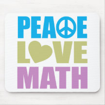 Peace Love Math Mousepads