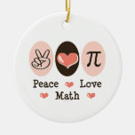 Peace Love Math Ornament