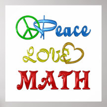 PEACE LOVE MATH PRINT