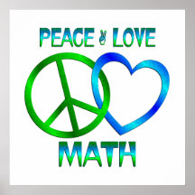 Peace Love MATH Print