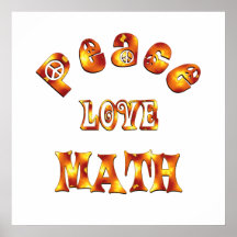 PEACE LOVE MATH PRINT