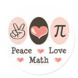 Peace Love Math Stickers