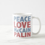 Peace Love McCain Palin Coffee Mugs