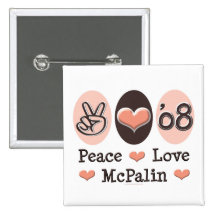 Peace Love McPalin Button 08