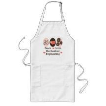 Peace Love Mechanical Engineering Apron