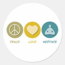 Peace Love Meditate Stickers