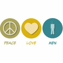 Peace Love Men Acrylic Cut Out