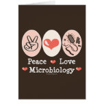 Peace Love Microbiology Greeting Card
