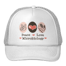 Peace Love Microbiology Hat