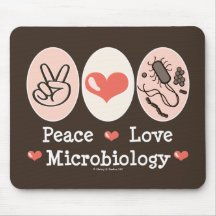 Peace Love Microbiology Mousepad