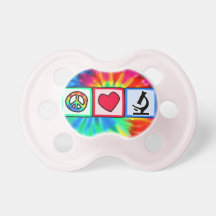Peace, Love, Microscopes Pacifier