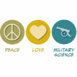 Peace Love Military Science photo sculptures