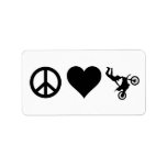 Peace Love Motocross Address Label
