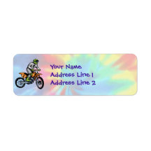 Peace, Love, Motocross Custom Return Address Labels