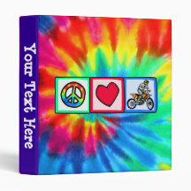 Peace, Love, Motocross Vinyl Binders