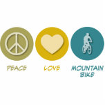 Peace Love Mountain Bike photo sculptures