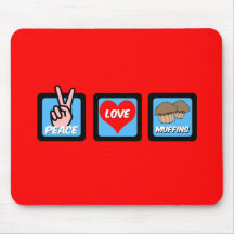 peace love muffins mouse pad