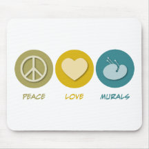 Peace Love Murals Mouse Mat