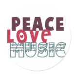 Peace Love Music stickers