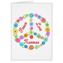 Peace Love Nannas Greeting Cards