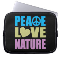 Peace Love Nature Laptop Computer Sleeve