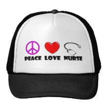 Peace Love Nurse Hats