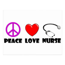 Peace Love Nurse Post Cards