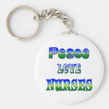 Peace Love Nurses Key Chain