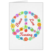 PEACE LOVE NURSING GREETING CARDS