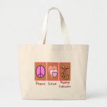 "Peace, Love, Nursing Instructor" Gifts Canvas Bags
