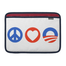 Peace Love Obama Sleeves For MacBook Air