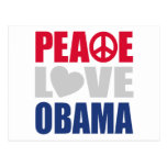 Peace Love Obama Post Cards