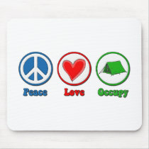 Peace Love Occupy Mousepad