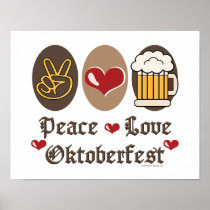 Peace Love Oktoberfest Poster
