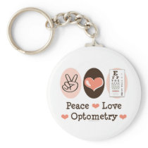 Peace Love Optometry Key Chain