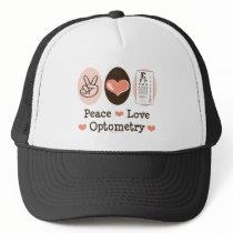 Peace Love Optometry Optometrist Hat