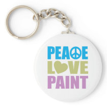 Peace Love Paint Keychain