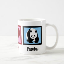 Peace Love Pandas Coffee Mugs