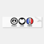 Peace Love Paris Bumper Sticker