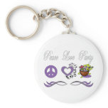 Peace Love Party Keychains