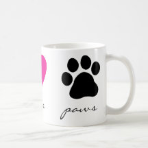 Peace Love Paws Coffee Mugs