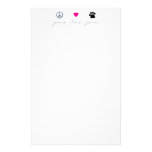 Peace Love Paws Customized Stationery