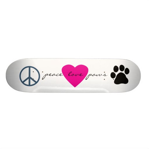 Peace Love Paws Skate Board Decks