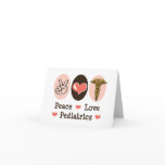 Peace Love Pediatrics Pediatrician Blank Note Card